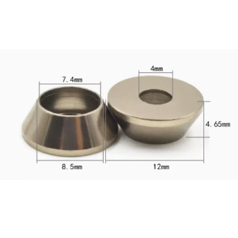 Alextend 50pcs M4 Cone Cup Washers Anodized Aluminum Alloy Screw Gasket Countersunk Washers (Titanium) - Image 2